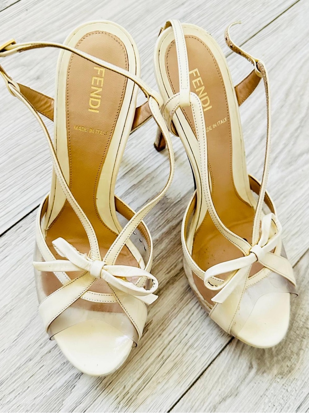 FENDI Open Toe Heel Pumps beige
Transparent Size 39